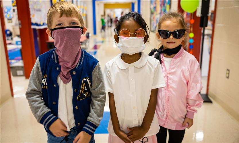 Students dress as people in the 1950s